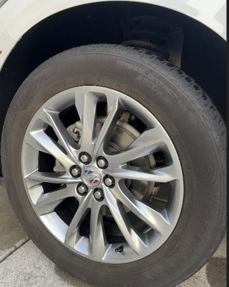 buick wheel before dull finish — before professional detailing in Idaho Falls