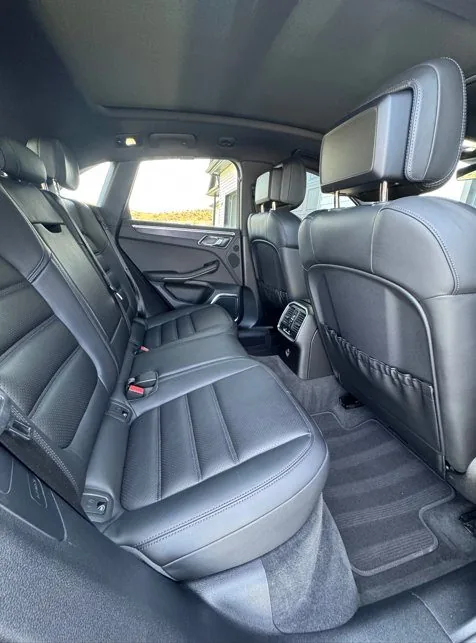 Luxury SUV after interior detail in Idaho Falls — immaculate black leather